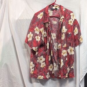 Patagonia Red and White Floral Shirt
